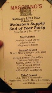 Weinstein Supply sure knows how to feed their employees during the holidays!